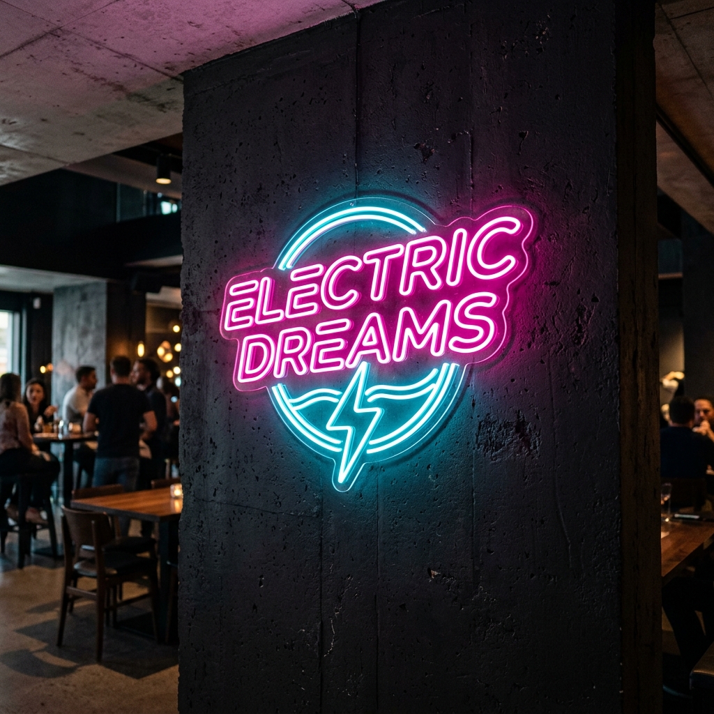 TÜRKLED Modern Neon Tabela Örneği